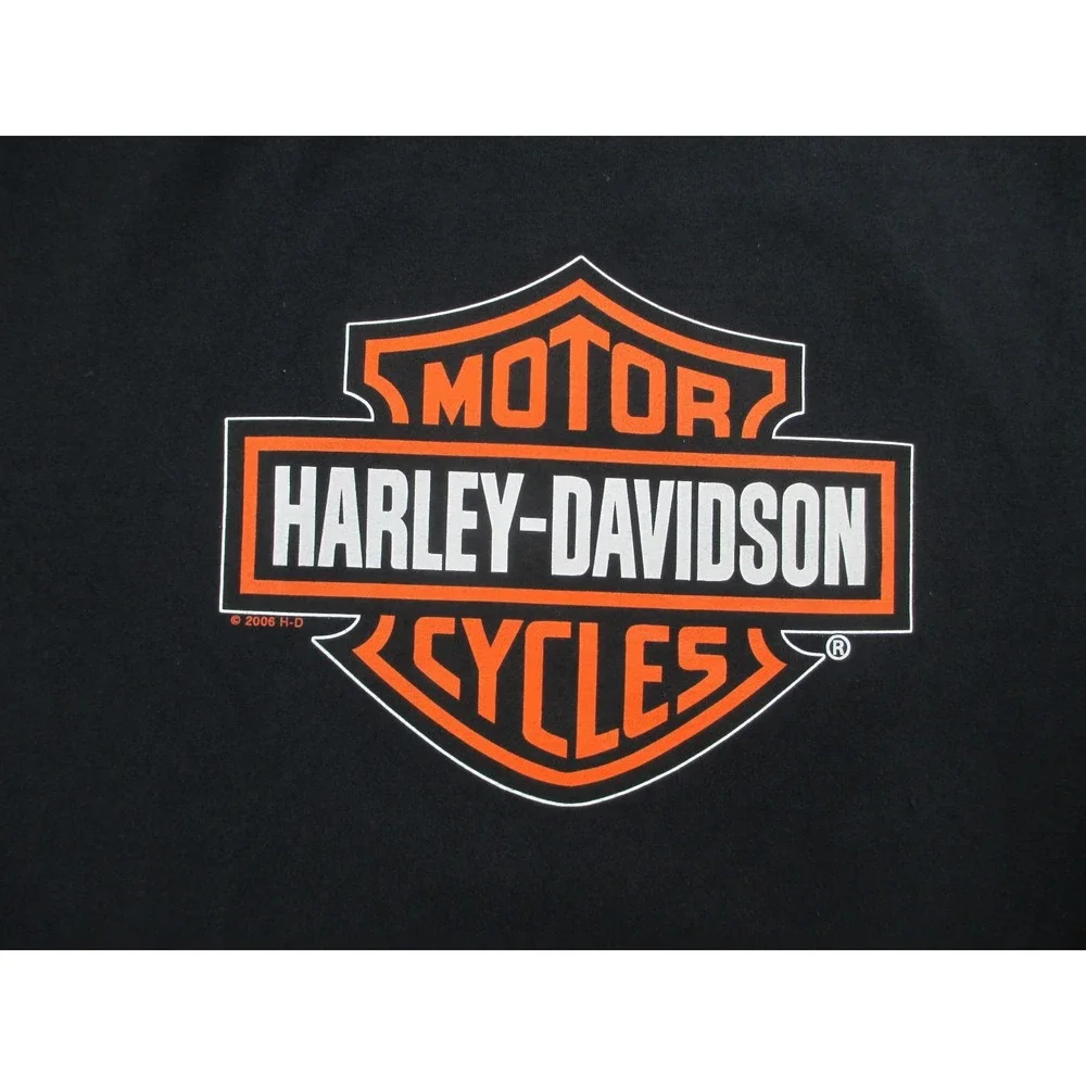 VINTAGE Harley Davidson Shirt Mens Extra Large Black Boston Motorcycle 2006*